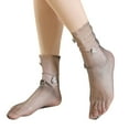 thumbnail image 2 of Lroveb Ankle Socks for Women Sexy Fashion Silk Stockings Socks Breathable Lace Solid Color Socks, 2 of 2