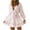 Pink, variant on 2025Under $5asdoklhq Woman Clothes ,Women's Autumn and Winter V-Neck Long Sleeve Ruffle Lace Solid Dresses