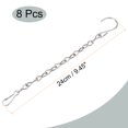 thumbnail image 2 of Unique Bargains 24cm Extension Lighting Chain S Hook Hanging Chains Silver Tone 8 Pack, 2 of 6