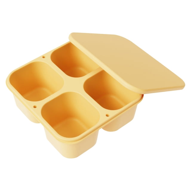 Dinnerware Set 4 Point Silicone Lunch Box Complementary Box with Lid Snack Packing Box Refrigerator Fresh Keeping Box.