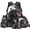 American Flag Horse, variant on Drippy Baseball School Backpack- 17 Inch, 4 Piece Set with Lunch Bag Pencil Pouch Water Bottle Pocket,Adjustable Strap Breathable Lightweight Daypack for Kids Students