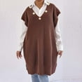 thumbnail image 5 of Ailaofu Women's Fall Sweater Vest Dress Winter Sweater 2025 Oversized, 5 of 6