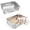 2PACK-23.6"x15.7"x5.9"-XL, variant on Low Entry Litter Box for Senior or Disabled & Injured Cats, Stainless Steel High Sided Enclosed Easy Step in Entry-Large Metal Kitty Litter Box for Kittens, Odor Control