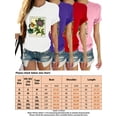 thumbnail image 7 of Frontwalk Ladies T-Shirt Short Sleeve Tee Summer Tops Women Casual Shirt Graphic Print Tunic Blouse White 3XL, 7 of 7