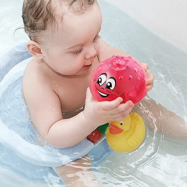 Juguete de baño con rociador de inducción eléctrico para niños, juguete de baño con rociador de agua automático con luz