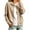Khaki, variant on Womens Sweatshirt Fall Fashion Crew Neck Button Down Jacket Lightweight Casual Comfy Long Sleeve Outerwear