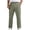 ☪460-Army Green, variant on Mens Casual Flax Pants Loose Fit Elastic Drawstring Waist Straight-Legs Summer Yoga Beach Long Pants