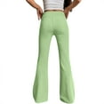 thumbnail image 6 of No Front Seam High Waisted Flare Leggings for Women Bootcut Yoga Pants Soft Green XL, 6 of 6