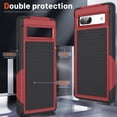 thumbnail image 6 of SaniMore for Google Pixel 7a Case Rubber, Heavy Duty Body Shockproof Bumper Cover Military Grade Anti-Scratch & Anti-Fingerprint Outdoor Rugged Case for Google Pixel 7a 6.1" 2023, Red, 6 of 9
