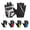 Black, variant on Gel Padded Cycling Gloves for Men and Women, Half Finger Bike Gloves with Breathable Anti-Slip Design