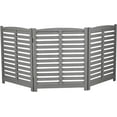 thumbnail image 5 of Stylish Grey 3-Panel Outdoor Air Conditioner Fence - Solid Wood Privacy Louver Screen, 32" W x 38" H - Perfect for Garden Décor!, 5 of 9