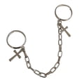 thumbnail image 1 of Miangastore Punk Style Alloy Cross Shape Chain Ring 1Set 3.9x0.7In, 1 of 9