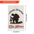 thumbnail image 3 of Memorial Day Always Remember Our Heroes Garden Flag Military Soldiers Patriotic Yard Outdoor Decoration 12 x 18 Inch, 3 of 6