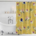 thumbnail image 2 of Yellow Camels Shower Curtain Set - Long 72" x 84" Washable Bathtub Curtain with 12 Hooks, Modern Watercolor Cute Funny Animals Waterproof Fabric Stall Shower Curtains for Bathroom/Bathtub Décor, 2 of 6