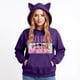 thumbnail image 3 of Pop cazadora para niña Demon Hunters Women's Fashion Cat-Ear Crop Top Hooded Sweatshirt （Dark Purple）, 3 of 4