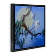 thumbnail image 4 of Stupell Industries Shining Moon & Birds Birds Painting Black Floater Framed Canvas Art Print Wall Art, 25 x 25, 4 of 10