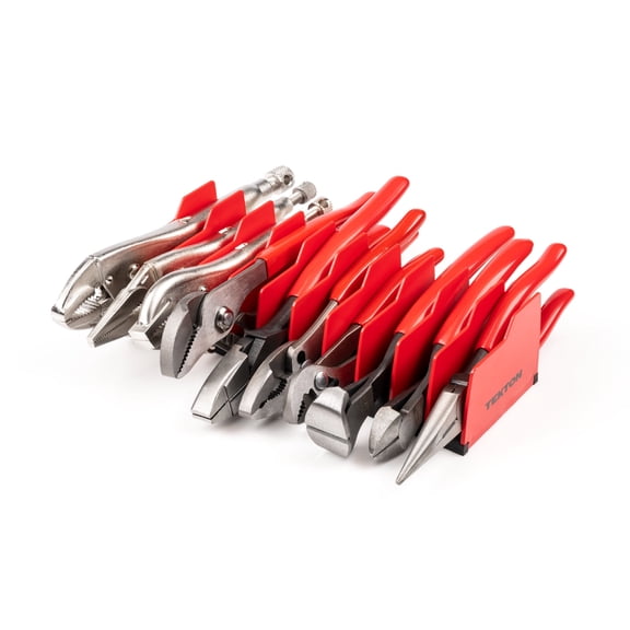 TEKTON Gripping, Cutting, and Locking Pliers Set with Rack (10-Piece) | PLR99202