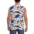 thumbnail image 4 of Goofa Cute Sea Animals Printed Men's Sleeveless T-Shirt - Athletic Gym Workout Tank Top for Men - Moisture-Wicking, UPF 30+ Quick-Dry Muscle Tee-X-Large, 4 of 8
