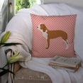thumbnail image 3 of Carolines Treasures BB3591PW1414 Spanish Hound Checkerboard Pink Fabric Decorative Pillow, 3 of 4