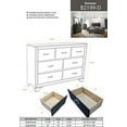 thumbnail image 2 of Kings Brand Furniture 6-Piece Queen Bedroom Set – Gray Wood Frame, Faux Leather Headboard, Bed, Dresser, Mirror, Chest & 2 Nightstands, 2 of 7