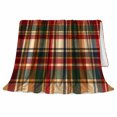 thumbnail image 2 of Autumn Plaid Living Room, Festive autumn celebration Scene, Warm Flannel Blanket for Living Room and Family Room with Detailed Artwork, Art Lovers autumn celebration Gift, Festive Home Decor, 2 of 9