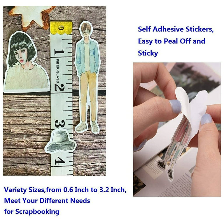 180PCS Vintage People Stickers for Journaling Supplies,Retro Ladies and  Gentlemen Stickers for Junk Journal Supplies DIY Crafts Embellishment