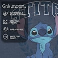 thumbnail image 4 of Disney's Lilo & Stitch Weird But Cute Stitch Crest Juniors' Graphic Pullover Color: Blue Heather Size: X LARGE, 4 of 8