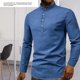 thumbnail image 5 of Camisa semiabierta para hombre ropa informal para hombre transpirable tacto suave ergonómico corte 3D para uso diario ANGGREK  Otros, 5 of 8