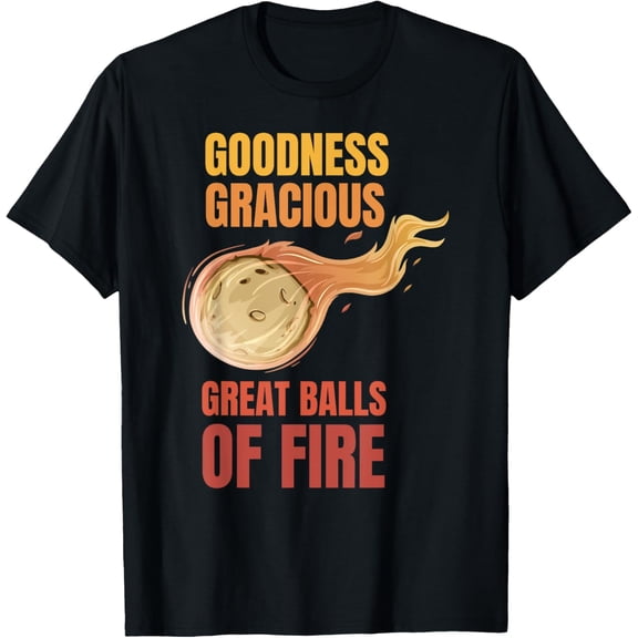 Great balls of fire funny flaming meteor comet asteroid T-Shirt