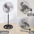 thumbnail image 4 of Ventilador 3 en 1 "18 Triple Función Piso Pie Pared Plata LámparaYa Artfan 23067-4 / 3 en 1 / Ventilador de Pie, 4 of 6