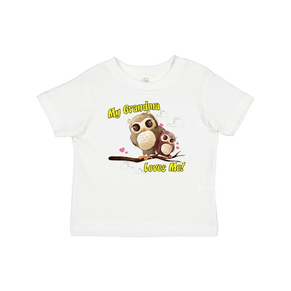 Inktastic My Grandma Loves Me Owl Boys or Girls Baby T-Shirt