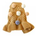 thumbnail image 1 of Pet Warm Sweater Dress For Small Dogs Winter Ball Sweaters Skirt Pink, 1 of 6