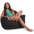 thumbnail image 4 of Posh Creations Malibu Bean Bag Chair, EPS Bead Filled Lounger, Nylon, Kids & Teens, 2.8ft, Black, 4 of 4