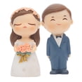 thumbnail image 3 of Decoración moderna para tarta de boda, suministros de adorno, estatua de pareja para fiestas temáticas, compromiso, aniversarios, festivales, Traje azul Soledad Primero de la torta, 3 of 9
