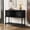 42"-Black, variant on HLR Modern 42" Console Table with Storage, Entryway Table Wood Behind Couch with Shelves for Living Room, Green