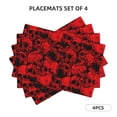 thumbnail image 3 of Placemats Set of 4 / 6, Red Skulls 3 Placemats for Dining Table Indoor/Outdoors Heat Resistant Washable Placemats 18" x 12", 3 of 8