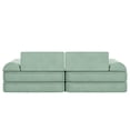 thumbnail image 3 of Pemberly Row 56" Foam Modular Kids Play Couch with 6 Sectional Sofa Pieces-Sage, 3 of 21