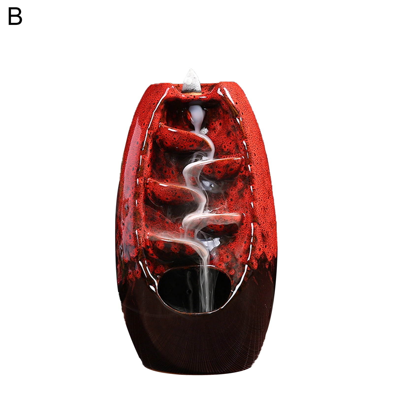 Waterfall Backflow Incense Burner Holder Ornament for Learning Work Yoga Tre Details about   DI 