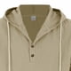 thumbnail image 4 of Ceisia Men's Oversize Hooded Half-Placket Flax Long-Sleeve Top Multi-Solid for Spring/Summer Gift, 4 of 6