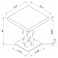 thumbnail image 4 of Coaster Modern Wood Square Criss Cross Base Pub Table in Cappuccino, 4 of 4
