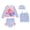 swimsuit 329#Blue2, variant on Swimsuit for Girls Cartoon Printed Long Sleeved Sun Protective Bathing Suit 4 Piece for Kids Lightweight Vacation Outfit