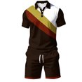 thumbnail image 4 of CONFREE Mens 2 Peice Shorts Sets Casual Men's Summer Outfits Set Graphic Polo Shirts Shorts Athletic Sweat Suit for Men, 4 of 4