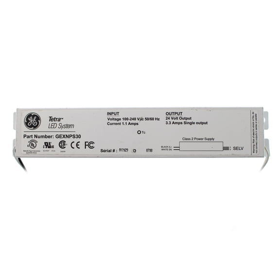 GE GEXNPS30 LED Driver / LED Power Supply, 120/240V-In, 24VDC @ 3.3-Amps Output