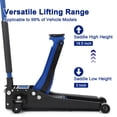 thumbnail image 2 of Bingirl Professional 3-Ton Low-Profile Hydraulic Floor Jack - Heavy-Duty Steel Racing Jack with Dual Piston Quick Lift Pump, 3 - 19.5 Inch Lift Range, Blue, 2 of 7