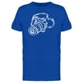 thumbnail image 1 of Camera White Outlines T-Shirt Men -Image by Shutterstock, Male Medium, 1 of 2