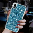 thumbnail image 4 of For iPhone XS Max Case,Cute Glitter Bling Twinkle Stardust with Drop Protection Shockproof Soft TPU Slim Flexible Phone Case Girls/Women Protective case for iPhone XS Max,Anti Scratch,Blue, 4 of 6