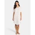 thumbnail image 3 of Lissome Women's Hacci Sleep Shirts with Short Sleeves, 2-Pack, Sizes S-4X, 3 of 7