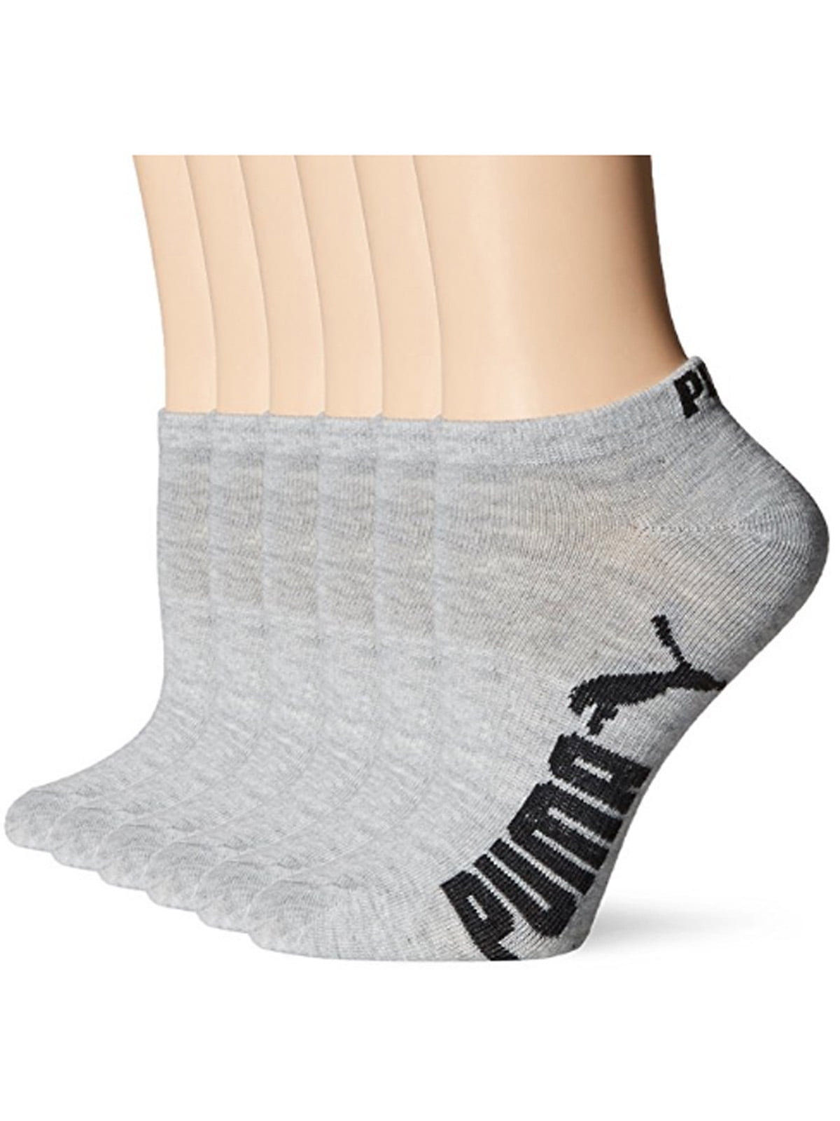 PUMA Women's 6 Pack Low Cut Socks Medium Grey - Walmart.com