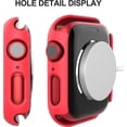 thumbnail image 2 of KOMI 2-Pack for Apple Watch Series 9/8/7/6/5/4/Series SE/SE 2 45mm All-around Screen Protector Case, Tempered Glass Screen Protector Case Ultra-thin for iWatch 45mm Protection Cover - Red, 2 of 5