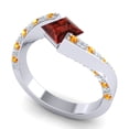 thumbnail image 2 of 1.20 Carat Natural Diamond Garnet & Citrine Gemstone Beautiful Bridal Ring for Ladies Solid 14K White Gold Size 10.5 by Diamond-Capitals, 2 of 8